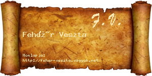 Fehér Veszta névjegykártya